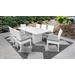 Miami Rectangular Outdoor Patio Dining Table w/ 8 Armless Chairs in Grey - TK Classics Miami-Dtrec-Kit-8C-Grey