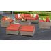 Monterey 8 Piece Outdoor Wicker Patio Furniture Set 08a in Tangerine - TK Classics Monterey-08A-Tangerine