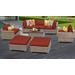 Monterey 8 Piece Outdoor Wicker Patio Furniture Set 08a in Terracotta - TK Classics Monterey-08A-Terracotta