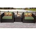 Venice 3 Piece Outdoor Wicker Patio Furniture Set 03a in Cilantro - TK Classics Venice-03A-Cilantro