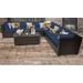 Barbados 8 Piece Outdoor Wicker Patio Furniture Set 08a in Navy - TK Classics Barbados-08A-Navy