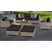 Monterey 8 Piece Outdoor Wicker Patio Furniture Set 08a in Black - TK Classics Monterey-08A-Black