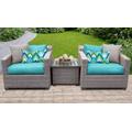 Florence 3 Piece Outdoor Wicker Patio Furniture Set 03a in Aruba - TK Classics Florence-03A-Aruba