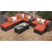 Venice 10 Piece Outdoor Wicker Patio Furniture Set 10a in Tangerine - TK Classics Venice-10A-Tangerine