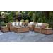 Laguna 7 Piece Outdoor Wicker Patio Furniture Set 07d in Wheat - TK Classics Laguna-07D