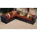 Venice 6 Piece Outdoor Wicker Patio Furniture Set 06b in Terracotta - TK Classics Venice-06B-Terracotta