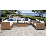 Laguna 10 Piece Outdoor Wicker Patio Furniture Set 10a in Sail White - TK Classics Laguna-10A-White