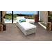 Coast Chaise Outdoor Wicker Patio Furniture w/ Side Table in White - TK Classics Coast-1X-St-White