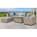 Monterey 7 Piece Outdoor Wicker Patio Furniture Set 07d in Beige - TK Classics Monterey-07D-Beige