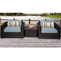 Venice 3 Piece Outdoor Wicker Patio Furniture Set 03a in Spa - TK Classics Venice-03A-Spa