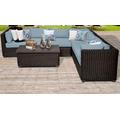 Venice 7 Piece Outdoor Wicker Patio Furniture Set 07b in Spa - TK Classics Venice-07B-Spa