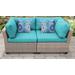 Monterey 2 Piece Outdoor Wicker Patio Furniture Set 02a in Aruba - TK Classics Monterey-02A-Aruba