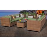 Laguna 11 Piece Outdoor Wicker Patio Furniture Set 11a in Cilantro - TK Classics Laguna-11A-Cilantro