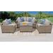 Monterey 5 Piece Outdoor Wicker Patio Furniture Set 05b in Beige - TK Classics Monterey-05B