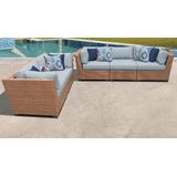 Laguna 5 Piece Outdoor Wicker Patio Furniture Set 05a in Spa - TK Classics Laguna-05A-Spa