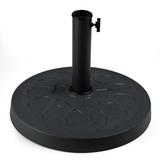 Decorative Resin Umbrella Base - 17.5" Diameter - By Winston Porter (Charcoal Gray) Plastic/Resin in Black | 13 H x 17.5 W x 17.5 D in | Wayfair