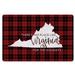 Red 27 x 1 W in Kitchen Mat - The Holiday Aisle® Taniya There's No Place Like Virginia for the Holidays Floor Mat Synthetics | 27 H x 1 W in | Wayfair