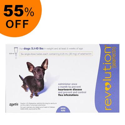 Revolution For Very Small Dogs 5.1-10 Lbs (Purple) 6 Doses - Get 55% Off Today