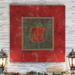 The Holiday Aisle® 'Present' Wrapped Canvas Graphic Art on Canvas Canvas, Solid Wood in Red | 16 H x 16 W x 1 D in | Wayfair