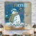 The Holiday Aisle® 'Snowman Birdhouse' Wrapped Canvas Graphic Art on Canvas Canvas, Solid Wood in Blue | 16 H x 16 W x 1 D in | Wayfair