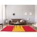 Red 108 x 0.4 in Area Rug - East Urban Home Kansas City Football Stripes Poly Area Rug Chenille | 108 W x 0.4 D in | Wayfair