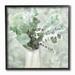 Gracie Oaks 'Sage Green Painterly Eucalyptus In White Vase' by Kimberly Allen Painting Wood in Brown | 12 H x 12 W x 1.5 D in | Wayfair