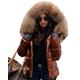 Roiii Womens Ladies Quilted Winter Coat Coat Hood Down Jacket Parka Outwear Size 8 14 20 (14, Metallic Copper)