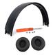 Solo3 Earpads + Top Headband Repair Kit Parts for Beats Solo 3 Wireless and Solo 2 Wireless Headphones (Matt Black Headband+Black Earpads)