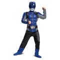 DISGUISE Official Classic Muscle Blue Beast Morpher Power Rangers Costume, Superhero Costumes for Kids Size M