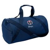 Youth Navy Washington Wizards Personalized Duffle Bag