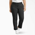 Dickies Women's Plus Straight Fit Pants - Rinsed Black Size 24W (FPW513)