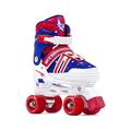 SFR Skates SFR Spectra Adjustable Quad Skates, Unisex Children's Juventud, Blue/Red, 29-33