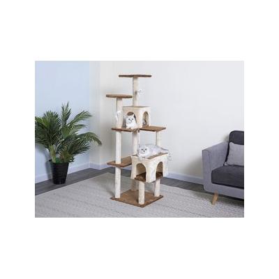 Go Pet Club 61-in Faux Fur Cat Tree & Condo, Beige