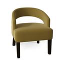 Barrel Chair - Poshbin Carly 27" Wide Barrel Chair Polyester/Velvet in Green/Yellow/Brown | 31 H x 27 W x 27 D in | Wayfair