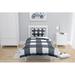 Gracie Oaks Cagle Buffalo Check Comforter Set Polyester/Polyfill/Microfiber/Jersey Knit/T-Shirt Cotton in Blue/Navy | Wayfair