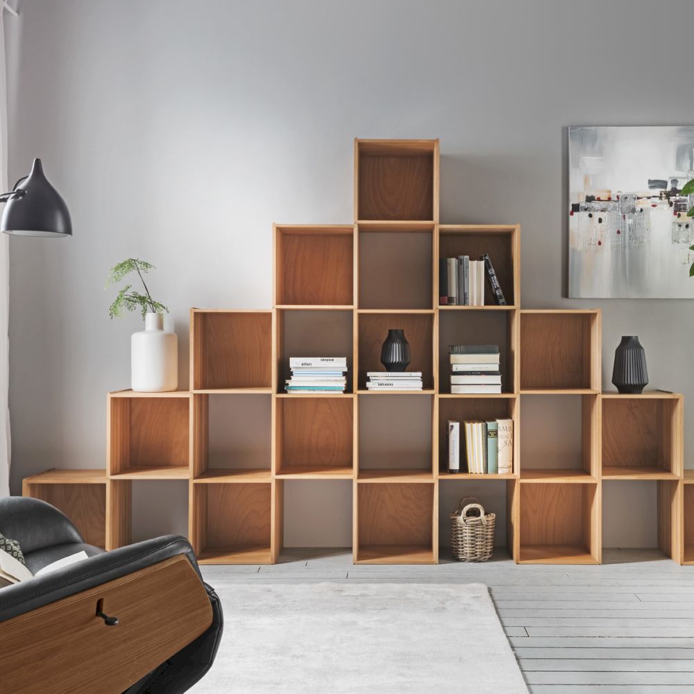 Massivholz »Thomas« Würfel-Element mit Rückwand Schubkasten gross / Eiche