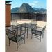 World Menagerie Ducor Powder Coated Steel Dining Table Metal in Black | 29.38 H x 38.88 W x 38.88 D in | Outdoor Dining | Wayfair