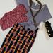 Lularoe Skirts | 3pc Outfit Cassie Skirt/Os Leggings And Classic T | Color: Orange/Purple | Size: Xs/S Os