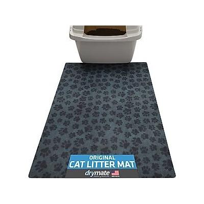 Drymate Paw Dots Cat Litter Mat, Black