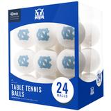 North Carolina Tar Heels 24-Count Logo Table Tennis Balls