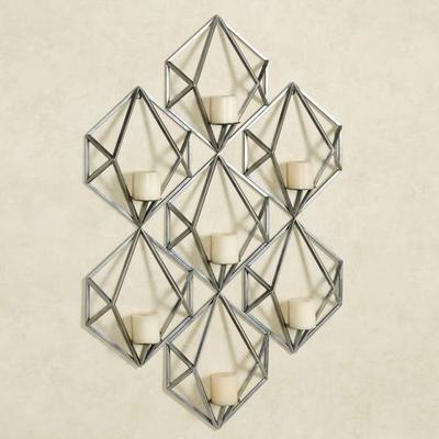 Bright Stars Candelabra Wall Art , Nickel