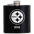 Black Pittsburgh Steelers 6oz. Personalized Stealth Hip Flask