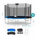 Trampoline de Jardin Deluxe 14FT ø427cm Réversible Bleu / Noir - Pack trampo Extérieur avec