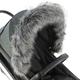 For-Your-Little-One aFHACWT-DG546 - Pram Fur Hood Trim kompatibel On TFK, Dark Grey