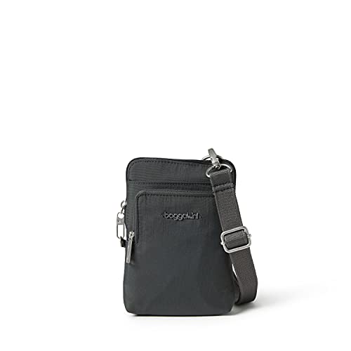Baggallini Women's Securtex Anti-Theft Activity Crossbody Bag Cross Body, Charcoal, One Size UK