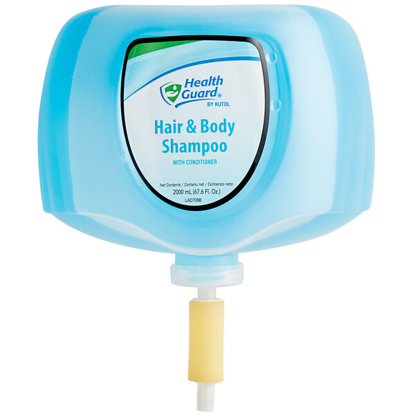 Kutol 7567 Health Guard 2000 mL Hair and Body Shampoo Cartridge for Kutol DuraView Dispenser - 4/Case