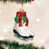 Old World Christmas Holiday Skates Hanging Figurine Ornament Glass in White | 4 H x 2.25 W x 2.5 D in | Wayfair 44052