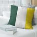 East Urban Home Oregon Pillow Polyester/Polyfill/Leather/Suede in Green/Yellow | 14 H x 14 W x 3 D in | Wayfair 0EC0FDC81EF54920B27F9E126410D798