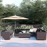 Lark Manor™ Anastase 10 Piece Rattan Sectional Seating Group w/ Cushions Synthetic Wicker/All - Weather Wicker/Wicker/Rattan | Outdoor Furniture | Wayfair