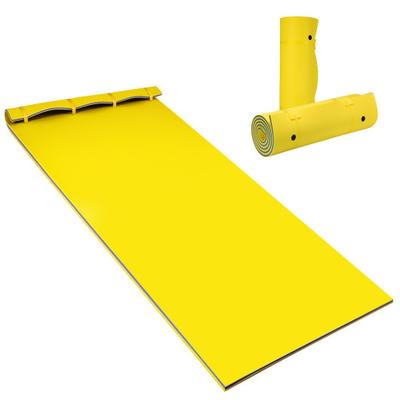 Costway 3 Layer Floating Water Pad Foam Mat-Yellow